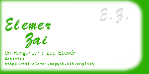 elemer zai business card